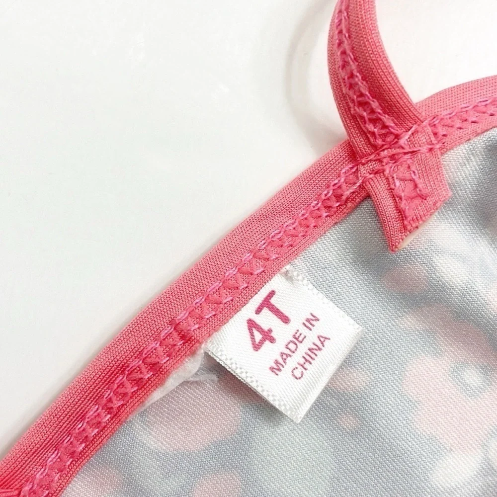 Toddler girls floral print one piece swimsuit